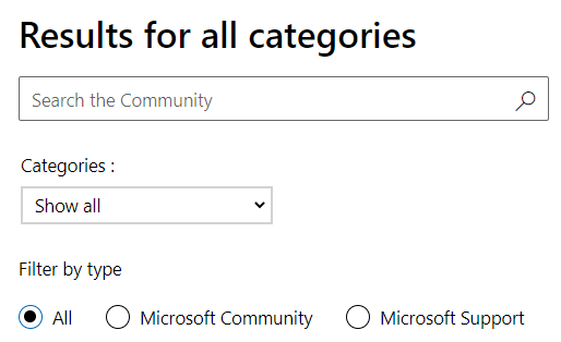 Description: Search radio buttons
